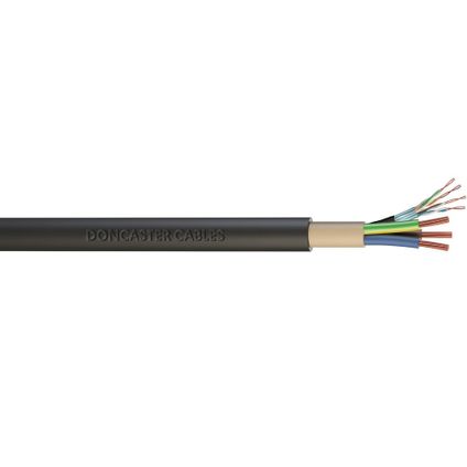 EV Ultra Cat5e Cable, 6mm, 3 Core + Data, PVC, Black (Per 1 Mtr)